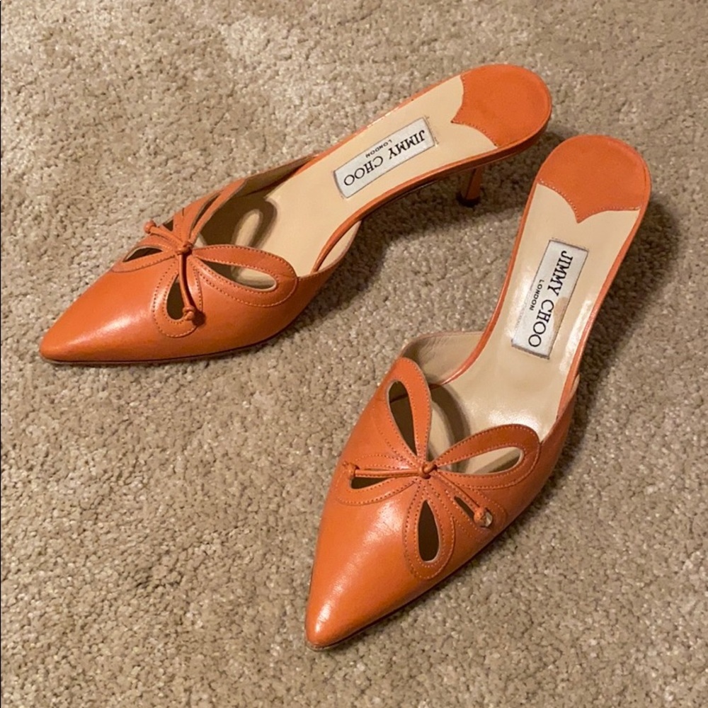 Like NEW Jimmy Choo kitten heel pumps shoes sz 9